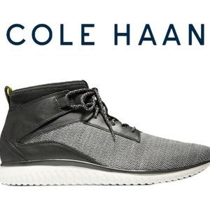 Cole Haan GrandMøtion Mid Sneaker C30662 Grey Knit & Leather